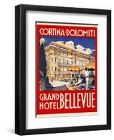 Cortina-Dolomiti, Grand Hotel Bellevue-null-Framed Giclee Print