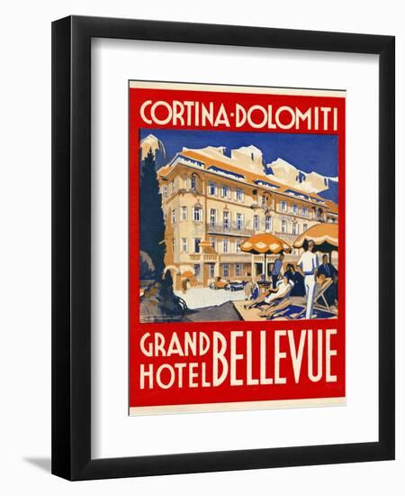 Cortina-Dolomiti, Grand Hotel Bellevue-null-Framed Giclee Print