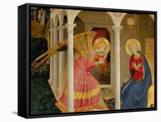 Cortona Altarpiece with the Annunciation-Fra Angelico-Framed Stretched Canvas