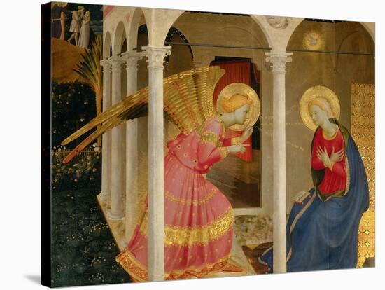 Cortona Altarpiece with the Annunciation-Fra Angelico-Stretched Canvas