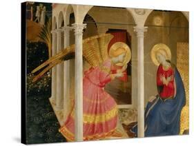 Cortona Altarpiece with the Annunciation-Fra Angelico-Stretched Canvas