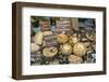 Cortona, Italy. Pecorino Sotto Vinaccia cheese rounds aged under straw.-Janet Horton-Framed Photographic Print