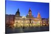 Coruña City Hall At Maria Pita Square. A Coruña. Galicia. Spain-Oscar Dominguez-Stretched Canvas