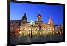 Coruña City Hall At Maria Pita Square. A Coruña. Galicia. Spain-Oscar Dominguez-Framed Photographic Print