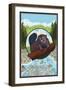 Corvallis, Oregon - Beaver-Lantern Press-Framed Art Print