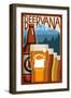 Corvallis, Oregon - Beervana-Lantern Press-Framed Art Print