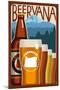 Corvallis, Oregon - Beervana-Lantern Press-Mounted Art Print