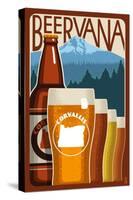 Corvallis, Oregon - Beervana-Lantern Press-Stretched Canvas