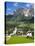 Corvara and Sass Songher Mountain, Badia Valley, Trentino-Alto Adige/South Tyrol, Italy-Frank Fell-Stretched Canvas