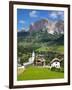 Corvara and Sass Songher Mountain, Badia Valley, Trentino-Alto Adige/South Tyrol, Italy-Frank Fell-Framed Photographic Print