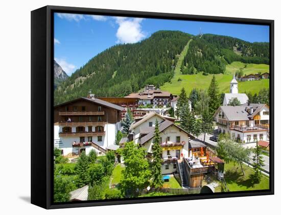 Corvara, Badia Valley, Bolzano Province, Trentino-Alto Adige/South Tyrol, Italian Dolomites, Italy-Frank Fell-Framed Stretched Canvas