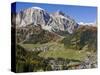 Corvara in Gader Valley, Alto Adige. Mount Sassongher in the Background-Martin Zwick-Stretched Canvas