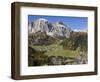Corvara in Gader Valley, Alto Adige. Mount Sassongher in the Background-Martin Zwick-Framed Photographic Print