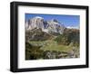 Corvara in Gader Valley, Alto Adige. Mount Sassongher in the Background-Martin Zwick-Framed Photographic Print