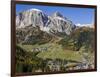 Corvara in Gader Valley, Alto Adige. Mount Sassongher in the Background-Martin Zwick-Framed Photographic Print