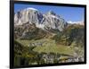 Corvara in Gader Valley, Alto Adige. Mount Sassongher in the Background-Martin Zwick-Framed Photographic Print