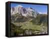 Corvara in Gader Valley, Alto Adige. Mount Sassongher in the Background-Martin Zwick-Framed Stretched Canvas