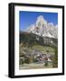 Corvara in Gader Valley, Alto Adige. Mount Sassongher in the Background-Martin Zwick-Framed Photographic Print