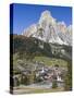 Corvara in Gader Valley, Alto Adige. Mount Sassongher in the Background-Martin Zwick-Stretched Canvas