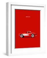 Corvette 1957 Red-Mark Rogan-Framed Art Print