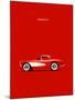 Corvette 1957 Red-Mark Rogan-Mounted Art Print