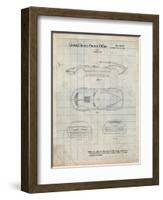 Corvette 1966 Mako Shark II Patent-Cole Borders-Framed Art Print