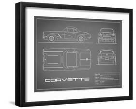 Corvette 33BHP-Grey-Mark Rogan-Framed Art Print