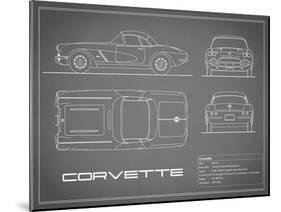 Corvette 33BHP-Grey-Mark Rogan-Mounted Art Print