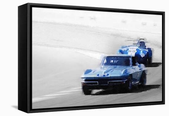 Corvette and AC Cobra Shelby Watercolor-NaxArt-Framed Stretched Canvas