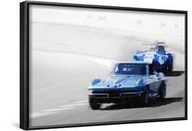 Corvette and AC Cobra Shelby Watercolor-NaxArt-Framed Art Print