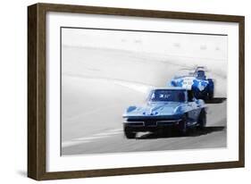 Corvette and AC Cobra Shelby Watercolor-NaxArt-Framed Art Print