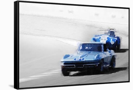 Corvette and AC Cobra Shelby Watercolor-NaxArt-Framed Stretched Canvas