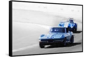 Corvette and AC Cobra Shelby Watercolor-NaxArt-Framed Stretched Canvas