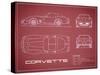 Corvette C3-Maroon-Mark Rogan-Stretched Canvas