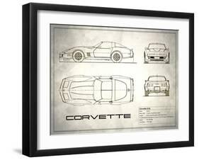 Corvette C3 White-Mark Rogan-Framed Art Print