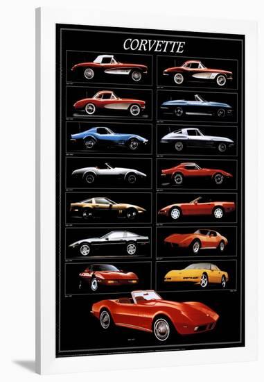 Corvette Chart-null-Framed Poster
