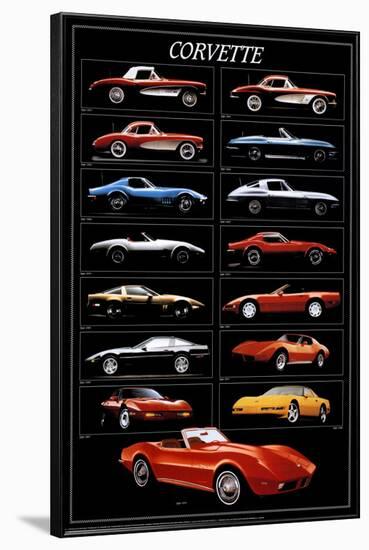 Corvette Chart-null-Framed Poster