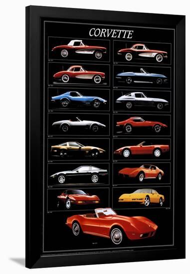 Corvette Chart-null-Framed Poster