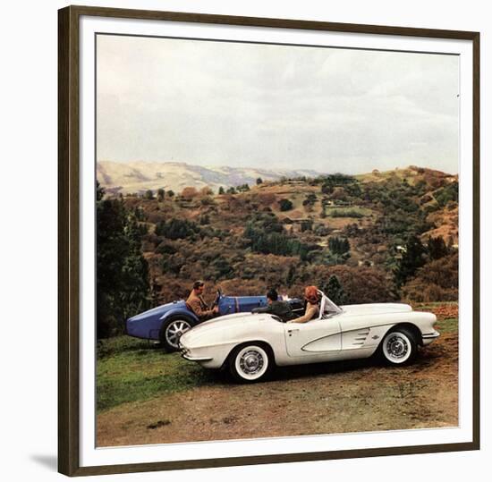 Corvette Excitement Standard-null-Framed Premium Giclee Print