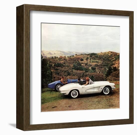 Corvette Excitement Standard-null-Framed Art Print