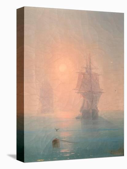 Corvette in the Mist-Ivan Konstantinovich Aivazovsky-Stretched Canvas