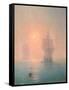 Corvette in the Mist-Ivan Konstantinovich Aivazovsky-Framed Stretched Canvas