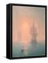 Corvette in the Mist-Ivan Konstantinovich Aivazovsky-Framed Stretched Canvas