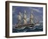 Corvette Sailing, Tempera by Unknown Artist, 19th Century-null-Framed Giclee Print