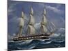 Corvette Sailing, Tempera by Unknown Artist, 19th Century-null-Mounted Giclee Print