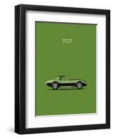 Corvette Stingray 1970 Green-Mark Rogan-Framed Art Print