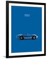 Corvette Stingray Blue-Mark Rogan-Framed Art Print