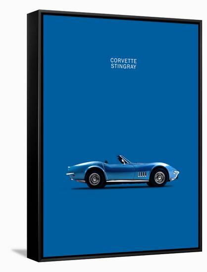 Corvette Stingray Blue-Mark Rogan-Framed Stretched Canvas