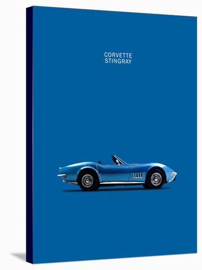 Corvette Stingray Blue-Mark Rogan-Stretched Canvas