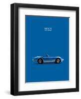 Corvette Stingray Blue-Mark Rogan-Framed Art Print